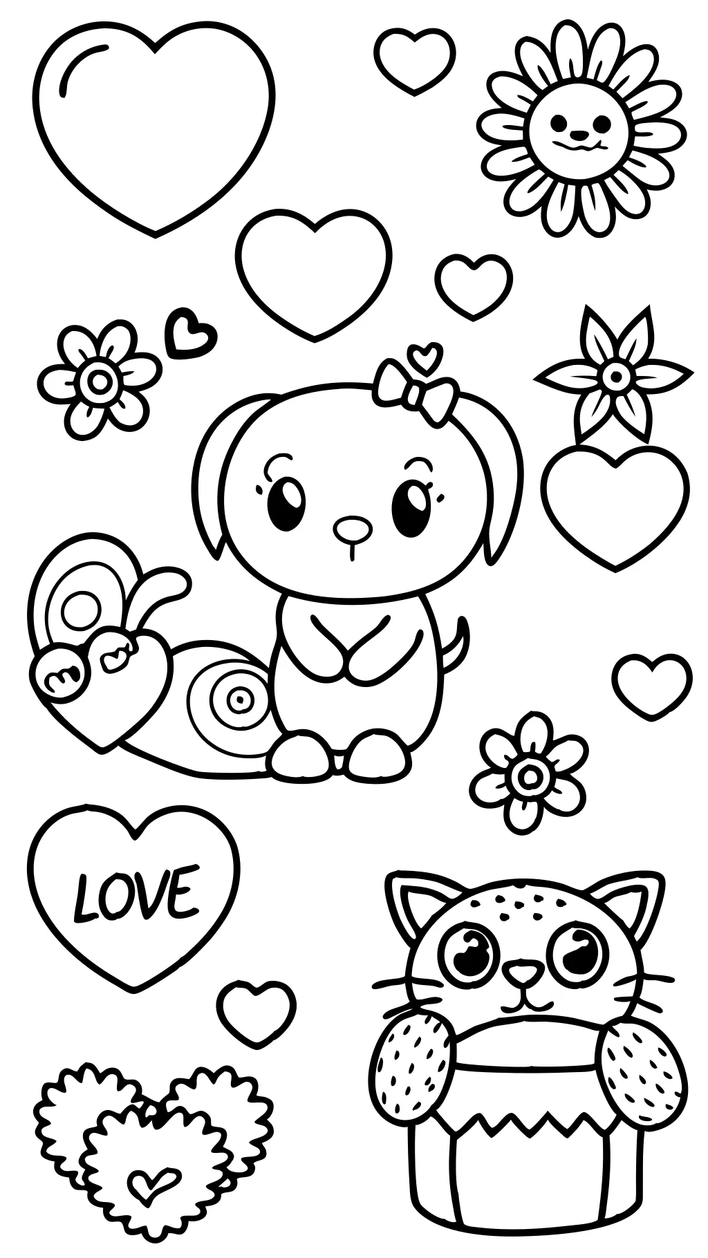 free coloring pages for valentines day to print